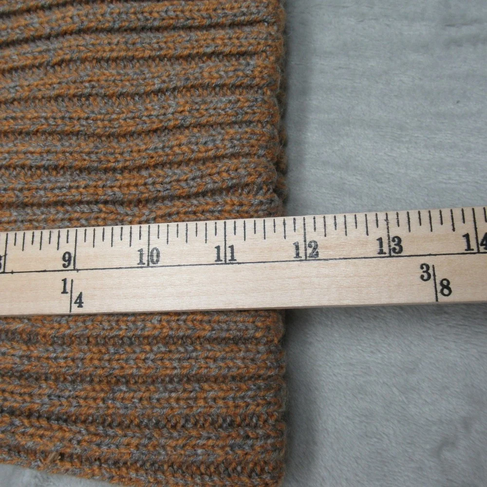 Obermeyer Beanie Womens One Size Brown Ribbed Knit Fir Faux Fur Pom Hat $40 NEW‎